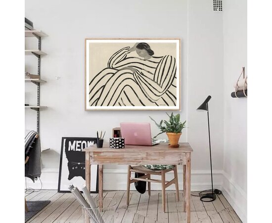 Abstract Lines Figure Poster Modern Simplicity Sofia Lind Wall Art Canvas Painting NordicPicture Fo Livingroom Home Decorposter