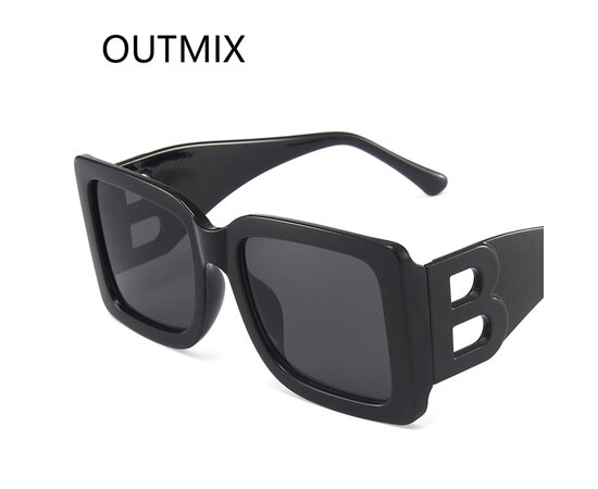Classic Black Luxury Brand Women's sunglasses Ladies Trendy Designer Square Sun Glasses Retro B-Decorative Shades Eyewear UV400