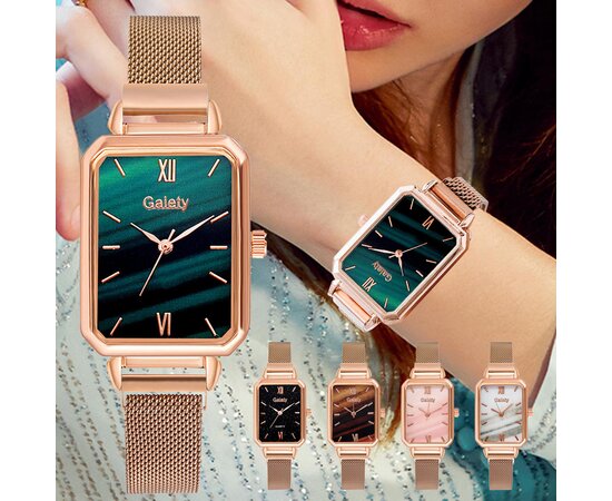 Luxury Brand Diamond Watches for Women Fashion Roman Scale Green Lady Quartz Wristwatch Waterproof Steel Band Bracelet Reloj