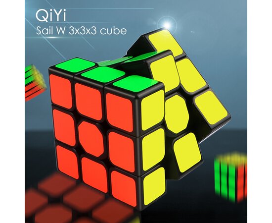 QiYi Sailing W 3x3x3 Speed Magic Neo Rubix Cube Black Professional 3x3 Cube Puzzle Educational Toys For Kids Gift 3x3