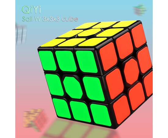 QiYi Sailing W 3x3x3 Speed Magic Neo Rubix Cube Black Professional 3x3 Cube Puzzle Educational Toys For Kids Gift 3x3
