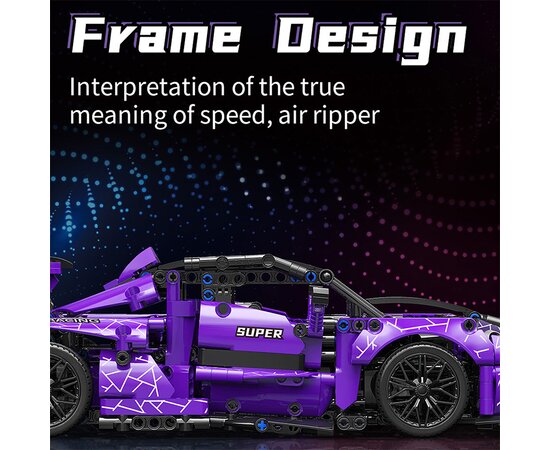 Technical New Concept Supercars Model Building Blocks Difficult Level Adults Challenging Racing Car Bricks Construction Toys